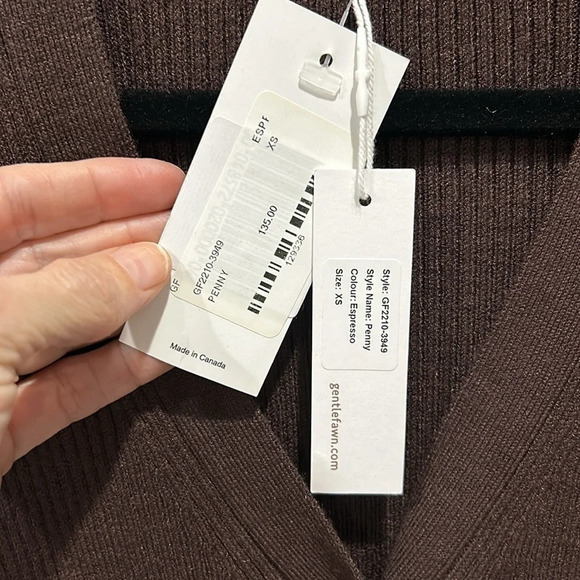 Gentle Fawn Penny Button Up RIbbed  Knit Dress in Brown - Picture 4 of 12